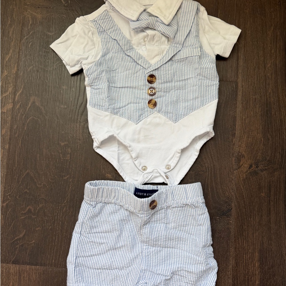 Andy & Evan Seersucket Baby Outfit